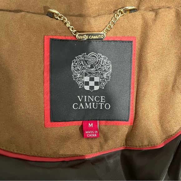 Vince Camuto Brown & Olive Quilted Military Style Field Jacket Size Medium - Picture 9 of 11